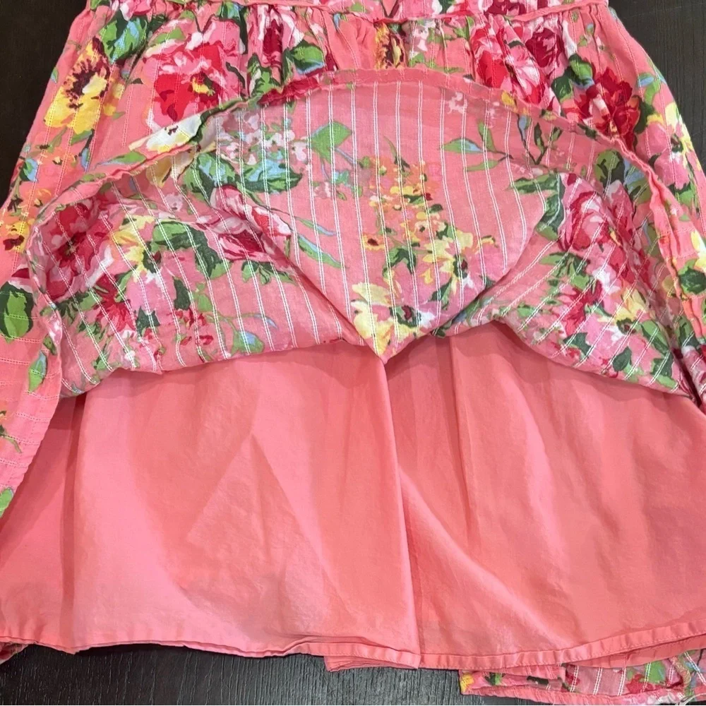 Zunie Girl Sleeveless Pink Floral Dress Size XL 14/16